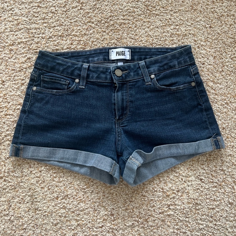 Paige Dark Denim Shorts Size 25